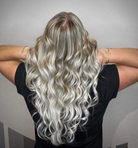 Photo of gray blonde ombre hair