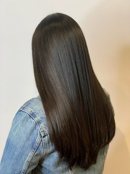 Keratin Treatment on Long Black Hair